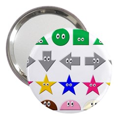 Cute Symbol 3  Handbag Mirrors by Nexatart