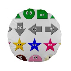 Cute Symbol Standard 15  Premium Round Cushions by Nexatart