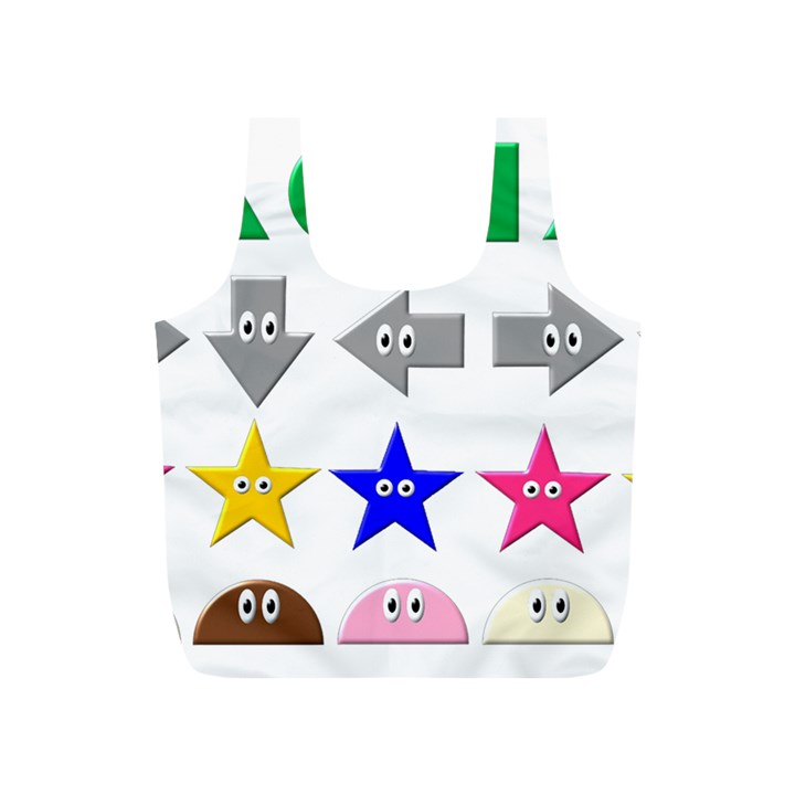 Cute Symbol Full Print Recycle Bags (S) 