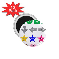 Cute Symbol 1 75  Magnets (10 Pack)  by Nexatart