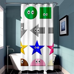 Cute Symbol Shower Curtain 36  X 72  (stall)  by Nexatart