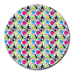 Cool Graffiti Patterns  Round Mousepads by Nexatart