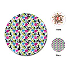 Cool Graffiti Patterns  Playing Cards (round)  by Nexatart