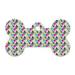 Cool Graffiti Patterns  Dog Tag Bone (two Sides) by Nexatart