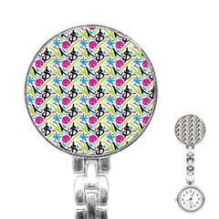 Cool Graffiti Patterns  Stainless Steel Nurses Watch by Nexatart