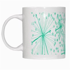 Pattern Floralgreen White Mugs by Nexatart