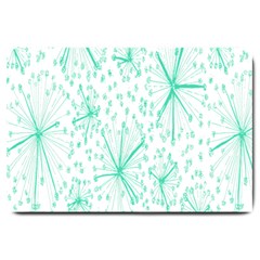 Pattern Floralgreen Large Doormat  by Nexatart