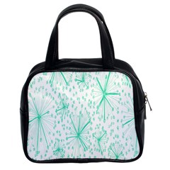 Pattern Floralgreen Classic Handbags (2 Sides)