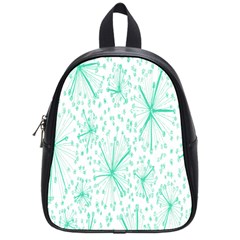 Pattern Floralgreen School Bags (small)  by Nexatart