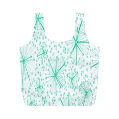 Pattern Floralgreen Full Print Recycle Bags (m)  by Nexatart