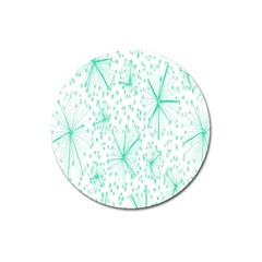 Pattern Floralgreen Magnet 3  (round)