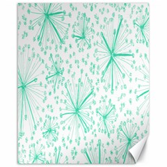 Pattern Floralgreen Canvas 16  X 20   by Nexatart