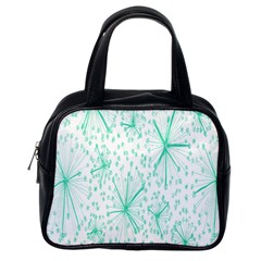 Pattern Floralgreen Classic Handbags (one Side) by Nexatart