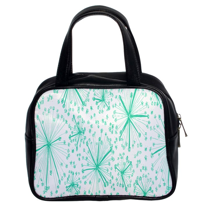 Pattern Floralgreen Classic Handbags (2 Sides)