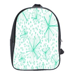 Pattern Floralgreen School Bags (xl)  by Nexatart