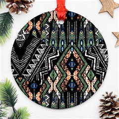 Ethnic Art Pattern Ornament (round) by Nexatart