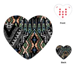 Ethnic Art Pattern Playing Cards (heart)  by Nexatart