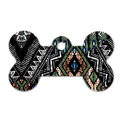 Ethnic Art Pattern Dog Tag Bone (one Side) by Nexatart