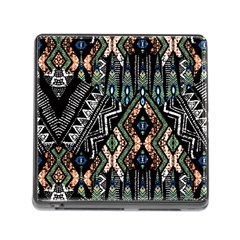 Ethnic Art Pattern Memory Card Reader (square) by Nexatart