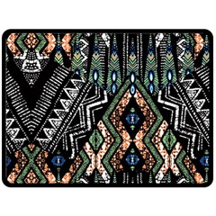 Ethnic Art Pattern Double Sided Fleece Blanket (large)  by Nexatart