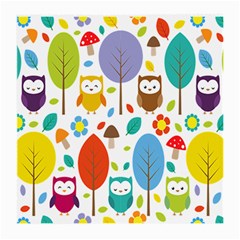 Cute Owl Medium Glasses Cloth by Nexatart