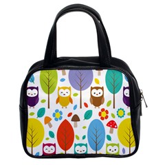 Cute Owl Classic Handbags (2 Sides) by Nexatart