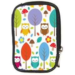 Cute Owl Compact Camera Cases by Nexatart