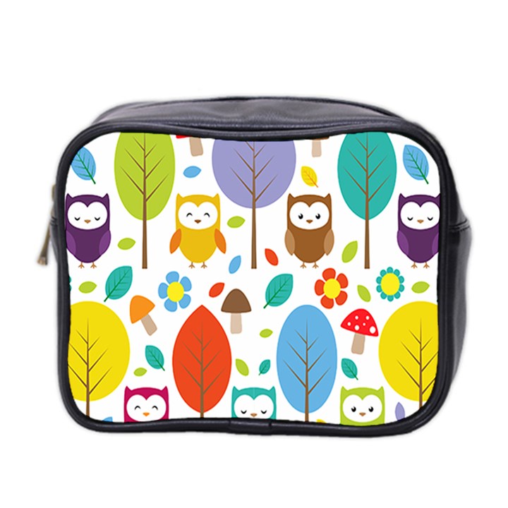 Cute Owl Mini Toiletries Bag 2-Side