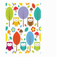 Cute Owl Large Garden Flag (two Sides) by Nexatart