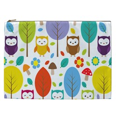 Cute Owl Cosmetic Bag (xxl)  by Nexatart