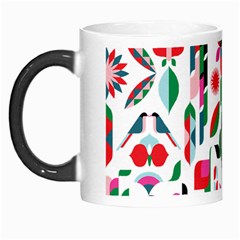 Abstract Peacock Morph Mugs by Nexatart