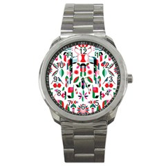 Abstract Peacock Sport Metal Watch by Nexatart