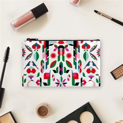 Abstract Peacock Cosmetic Bag (small)  by Nexatart