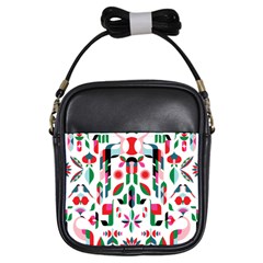 Abstract Peacock Girls Sling Bags by Nexatart