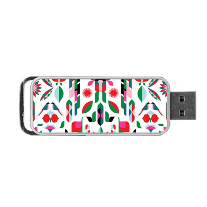 Abstract Peacock Portable USB Flash (One Side)