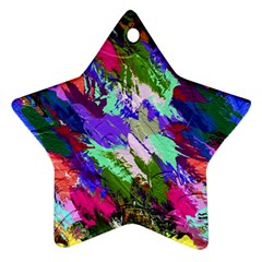 Tropical Jungle Print And Color Trends Ornament (star) by Nexatart