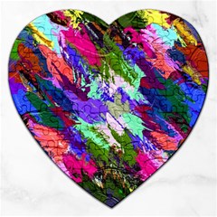 Tropical Jungle Print And Color Trends Jigsaw Puzzle (heart) by Nexatart