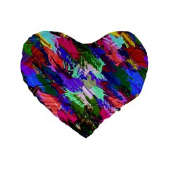 Tropical Jungle Print And Color Trends Standard 16  Premium Heart Shape Cushions