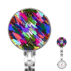 Tropical Jungle Print And Color Trends Stainless Steel Nurses Watch by Nexatart