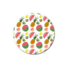 Fruits Pattern Magnet 3  (round) by Nexatart