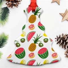 Fruits Pattern Christmas Tree Ornament (two Sides) by Nexatart