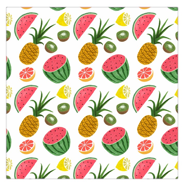 Fruits Pattern Large Satin Scarf (Square)