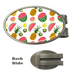 Fruits Pattern Money Clips (oval)  by Nexatart