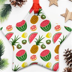 Fruits Pattern Star Ornament (two Sides) by Nexatart