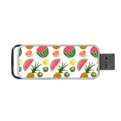 Fruits Pattern Portable Usb Flash (two Sides) by Nexatart