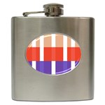 Compound Grid Hip Flask (6 oz) Front