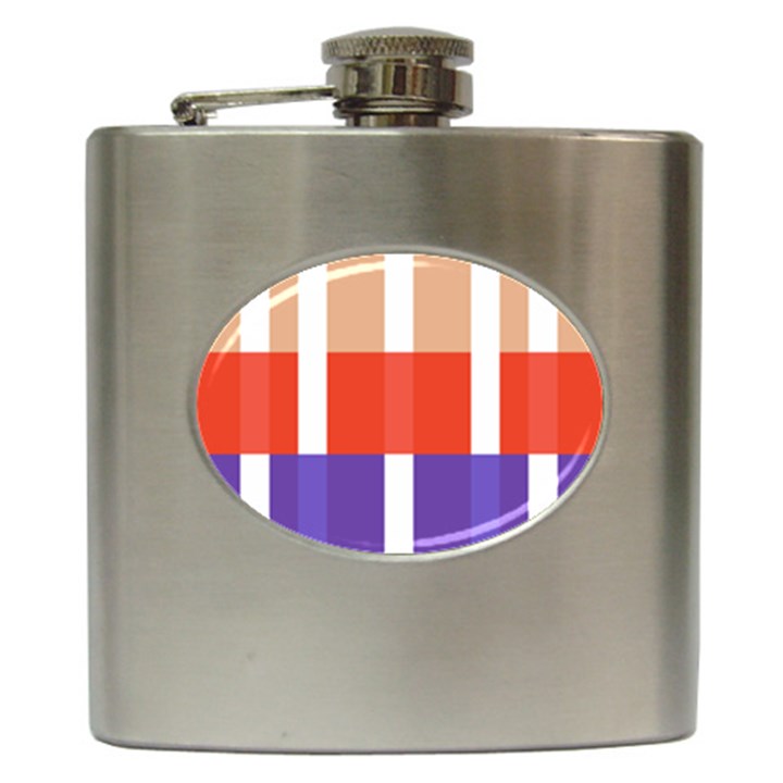 Compound Grid Hip Flask (6 oz)