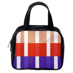 Compound Grid Classic Handbags (one Side) by Nexatart