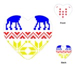 Jacquard With Elks Playing Cards (Heart)  Front