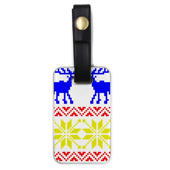 Jacquard With Elks Luggage Tags (One Side) 